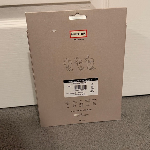 NIB Hunter Boot Socks Tall- M- Dark Gray - Picture 2 of 8